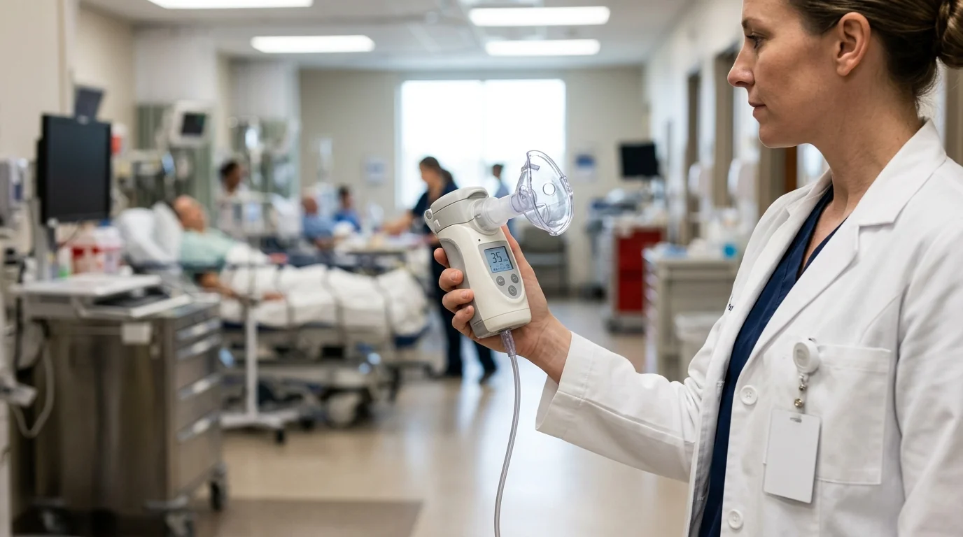 Professional evaluation of a portable nebulizer for high-traffic hospital emergency department requirements.