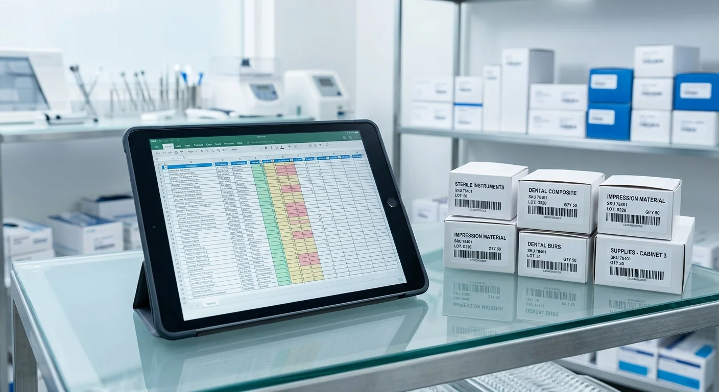 A dental facility procurement checklist for managing inventory and checking gc tooth mousse price online.