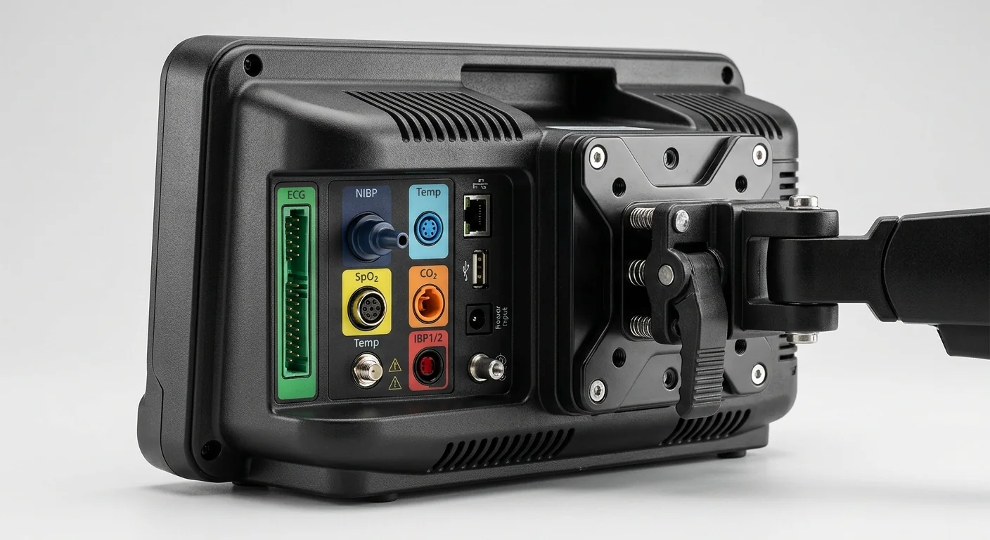 Technical hardware details for a hospital patient monitor supplier niscomed procurement and facility checklist.