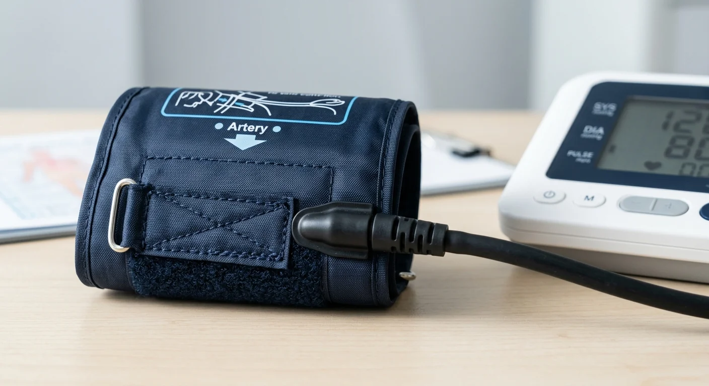 Close-up of medical blood pressure monitor components for institutional needs assessment and equipment procurement checklist.