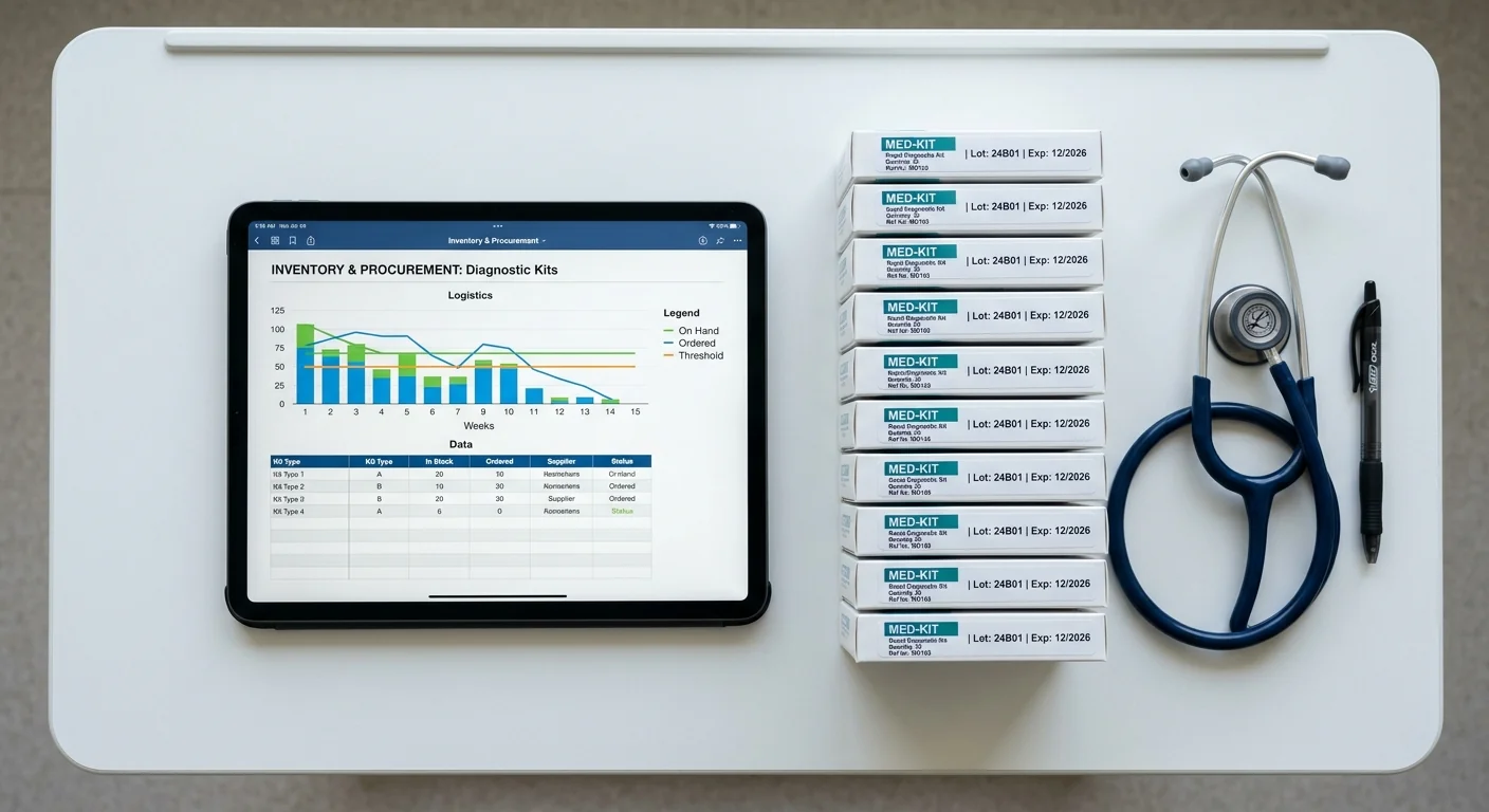 Strategic procurement checklist for hospital managers looking to buy rapid test kits online.