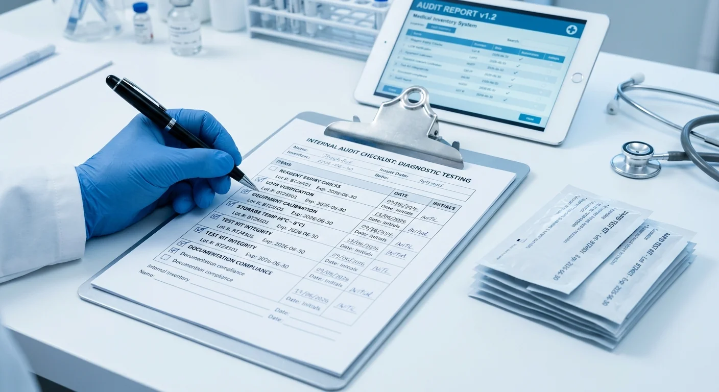 A clinical procurement checklist being reviewed for a needs assessment on where to buy j.mitra rapid tests.